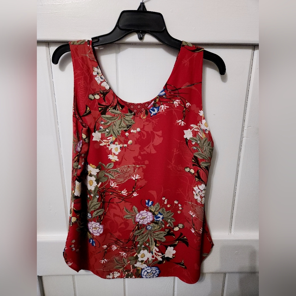Chico's reversible tank, pink floral